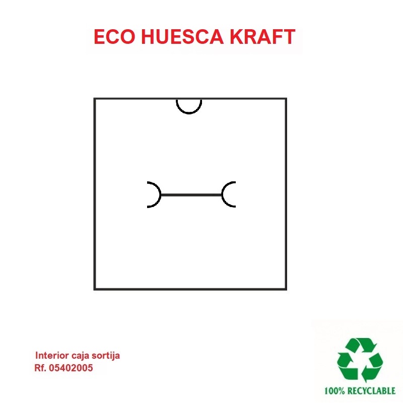 Caja Eco KRAFT sortija 51x51x33 mm.